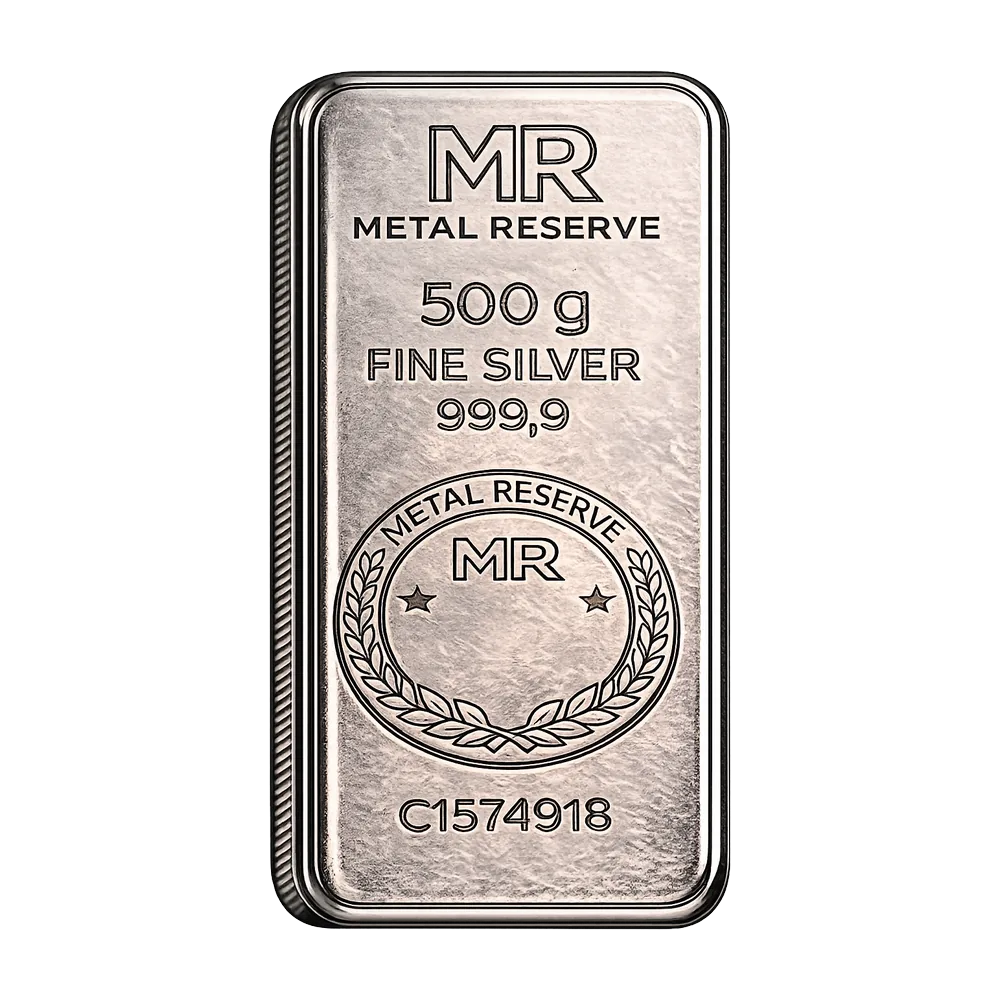 500 g Silberbarren 999